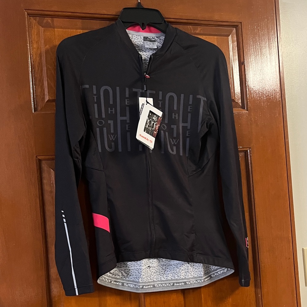 Stylish Black and Pink Cycling Jacket